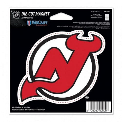NHL New Jersey Devils Current Logo 4 inch Auto Magnet by WinCraft