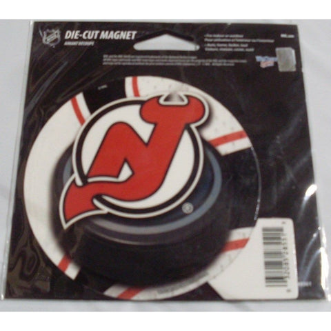 NHL New Jersey Devils Round Puck Style 4 inch Auto Magnet by WinCraft