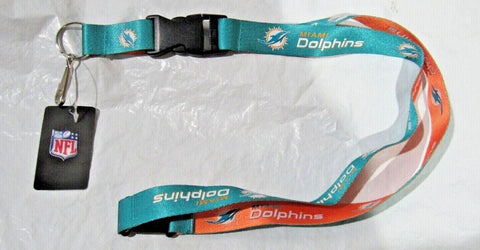 NFL Miami Dolphins Reversible Lanyard Keychain by AMINCO