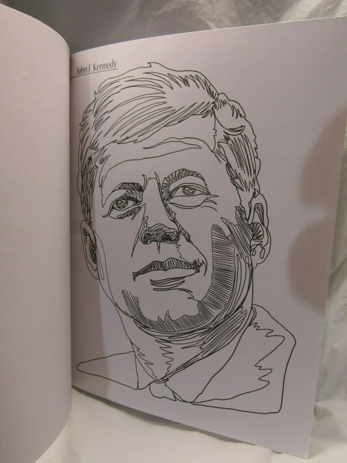 Grown Up Adult Coloring Book Dot to Dot Iconic Portraits 32 Pages