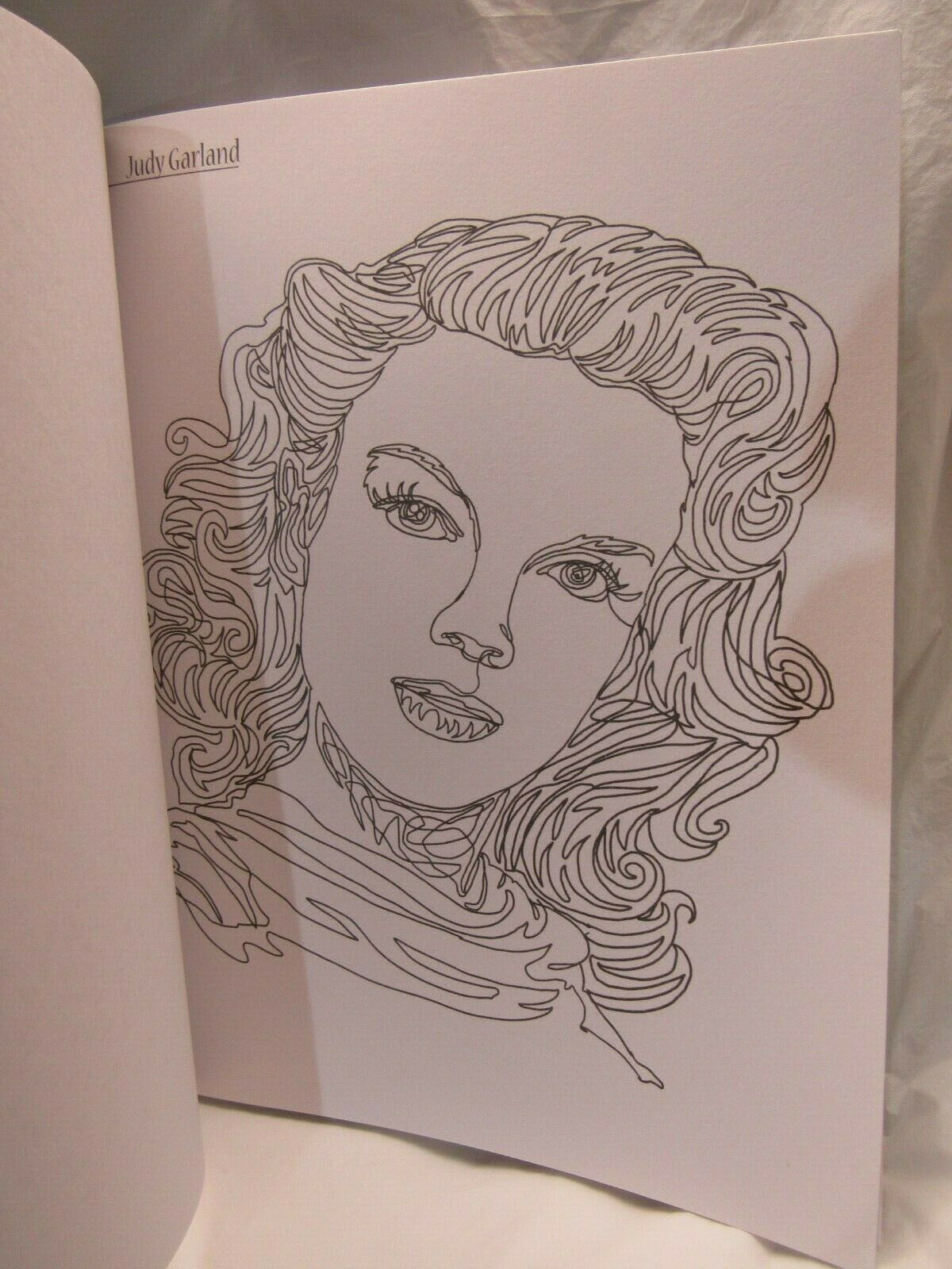 Grown Up Adult Coloring Book Dot to Dot Iconic Portraits 32 Pages