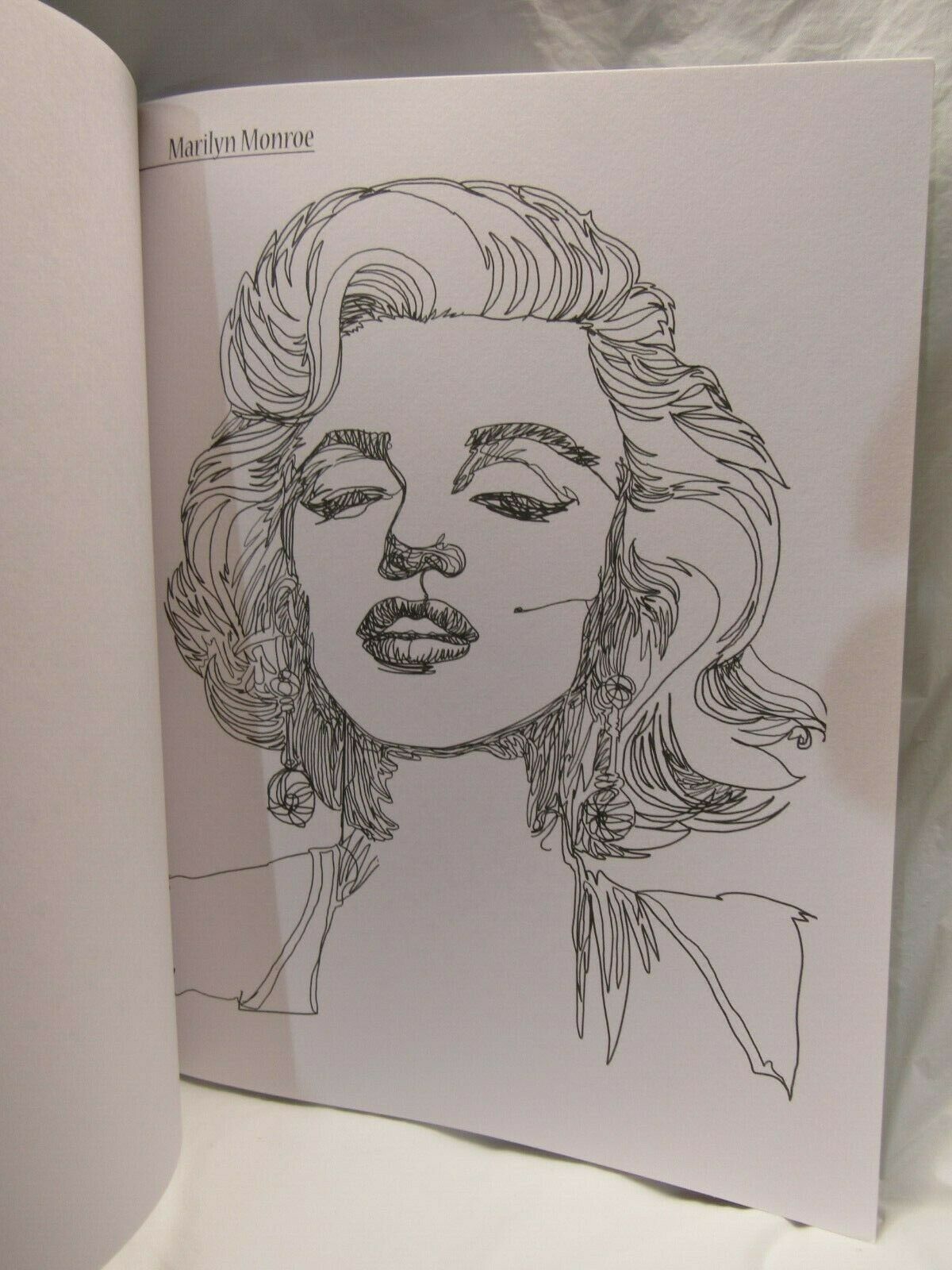 Grown Up Adult Coloring Book Dot to Dot Iconic Portraits 32 Pages