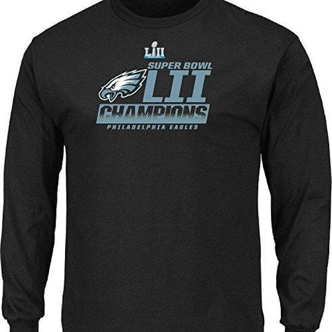 NFL Philadelphia Eagles Super Bowl LII Champions Fanfare Black Long Sleeve T-Shirt