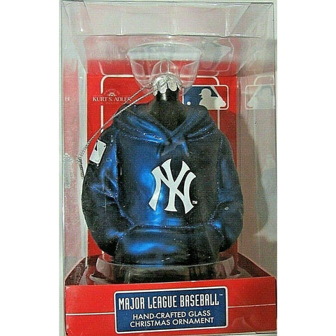 Kurt S. Adler New York Yankees Glass Hoodie Sweatshirt Ornament 4.5″ x 3.5″ x 2″