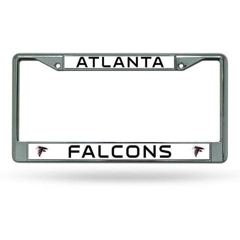 NFL Atlanta Falcons Chrome License Plate Frame Thin Letters