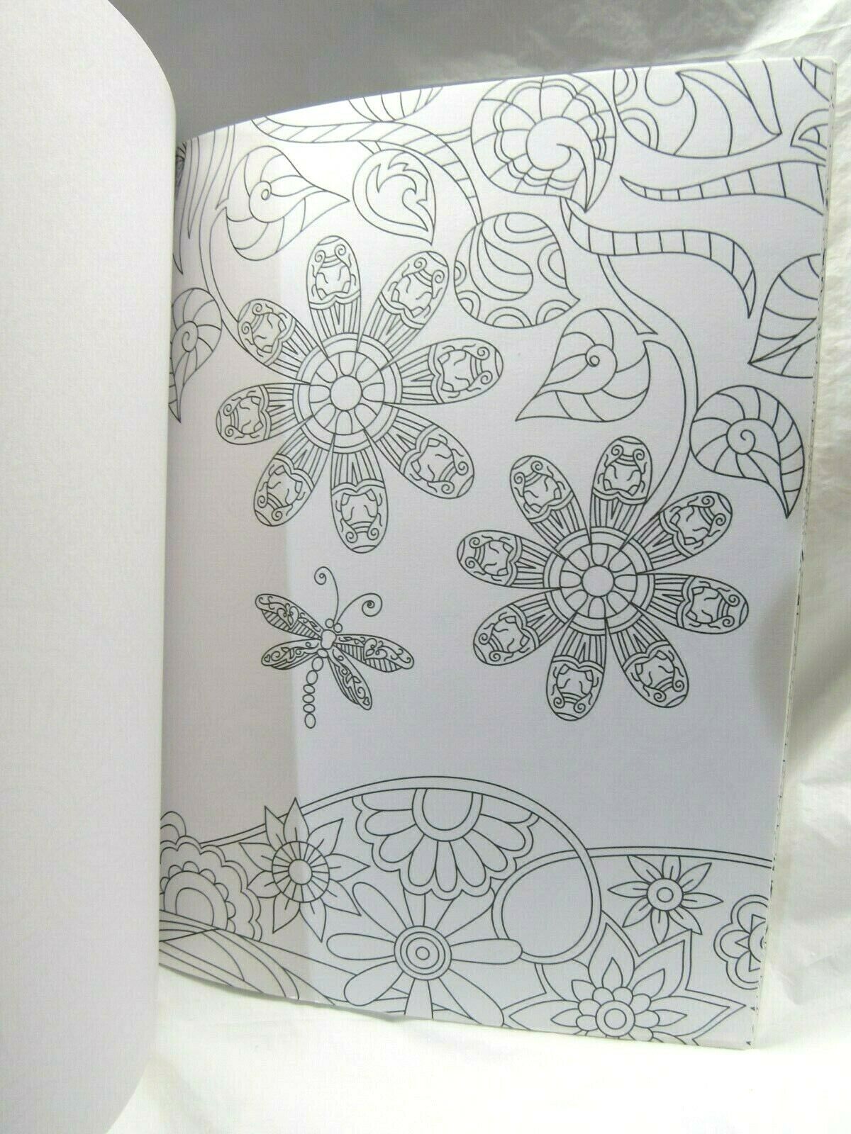 Grown Up Adult Coloring Book Floral Tulips Daisies etc... 32 Pages