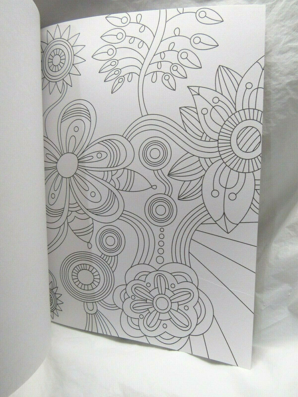 Grown Up Adult Coloring Book Floral Tulips Daisies etc... 32 Pages