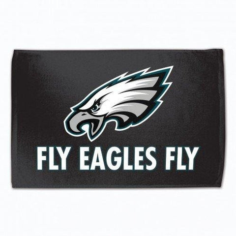 Philadelphia Eagles FLY EAGLES FLY Black Rally Fan Towel 15" by 25"