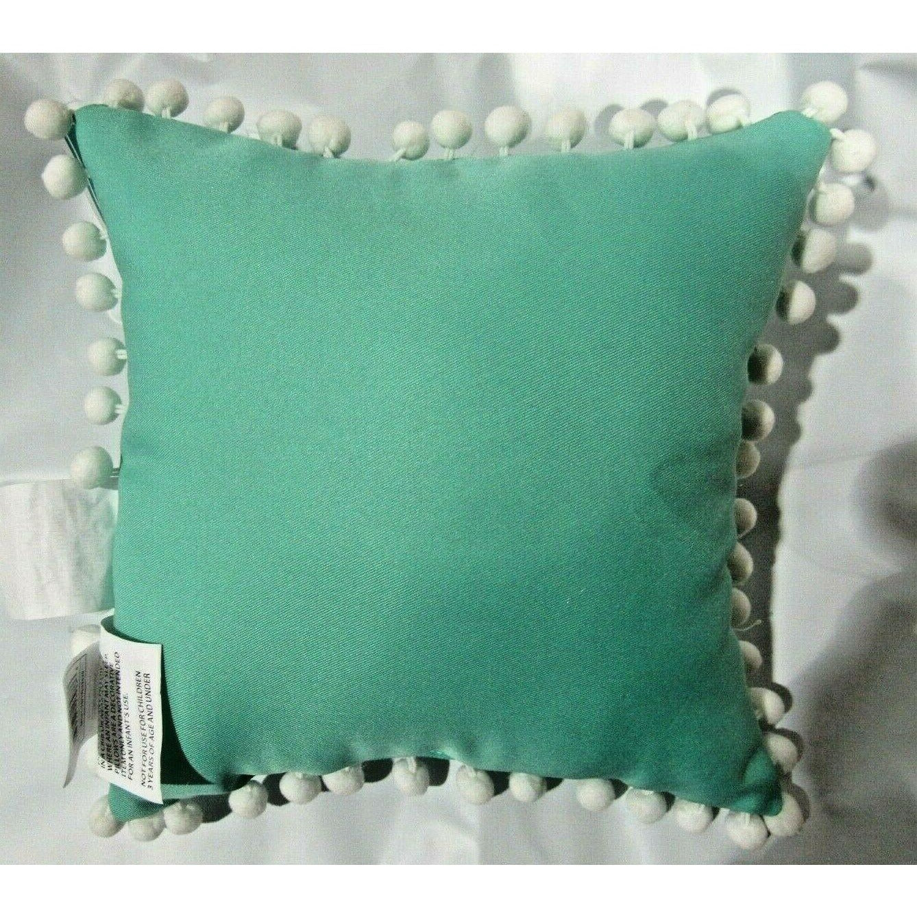"WILD and Free" on Gray 12" x12" Pillow with Pom Poms by Jay Franco & Sons, Inc.