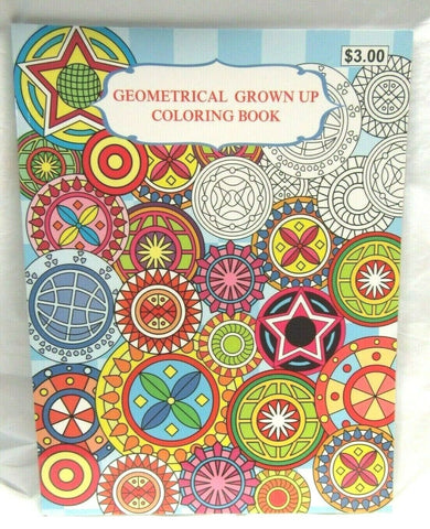 Grown Up Adult Coloring Book Geometrical 32 Pages