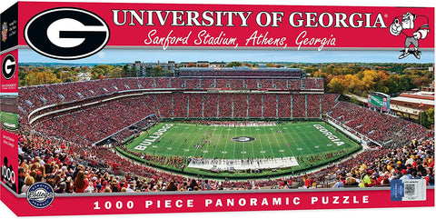 NCAA Georgia Bulldogs Panoramic 1000pc Puzzle by Masterpieces Puzzles