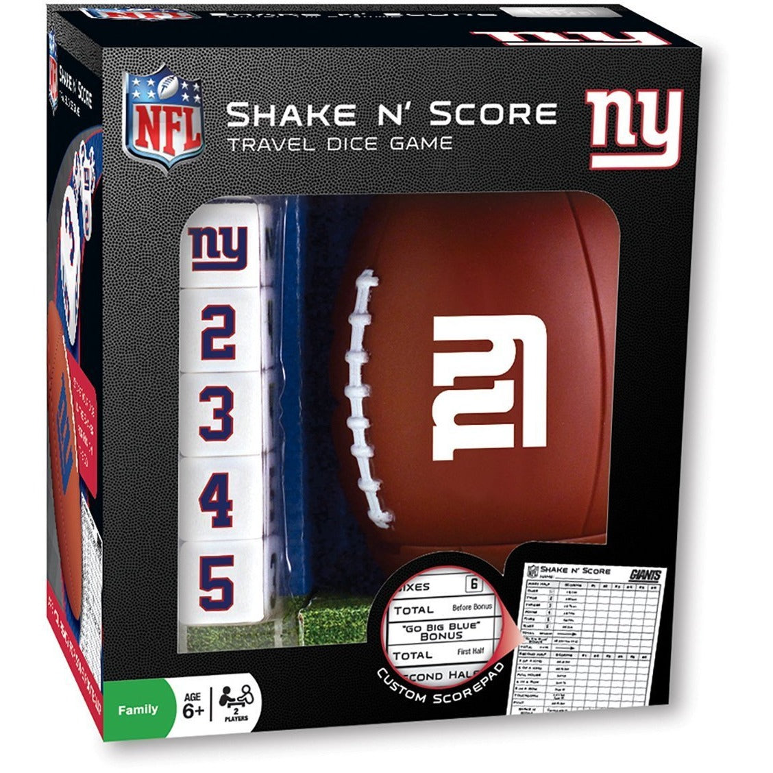 NFL Team Logo on Shake 'n Score Game by Masterpieces Puzzle Co.