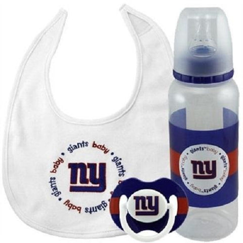 NFL New York Giants Gift Set Bottle Bib Pacifier by baby fanatic