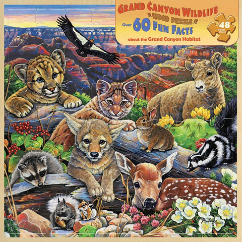 Grand Canyon Wildlife Wood Jigsaw Puzzle 48 pc Masterpieces Puzzle