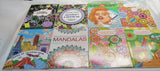Grown Up Adult Coloring Book Group of 7 Books 32 Pages 1 Calendar 12 Pages