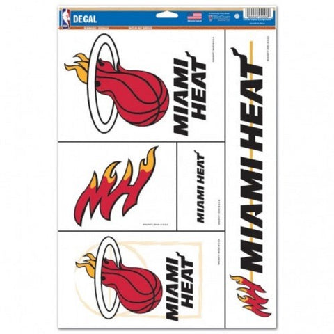 NBA Miami Heat Ultra Decals Set of 5 By WinCraft