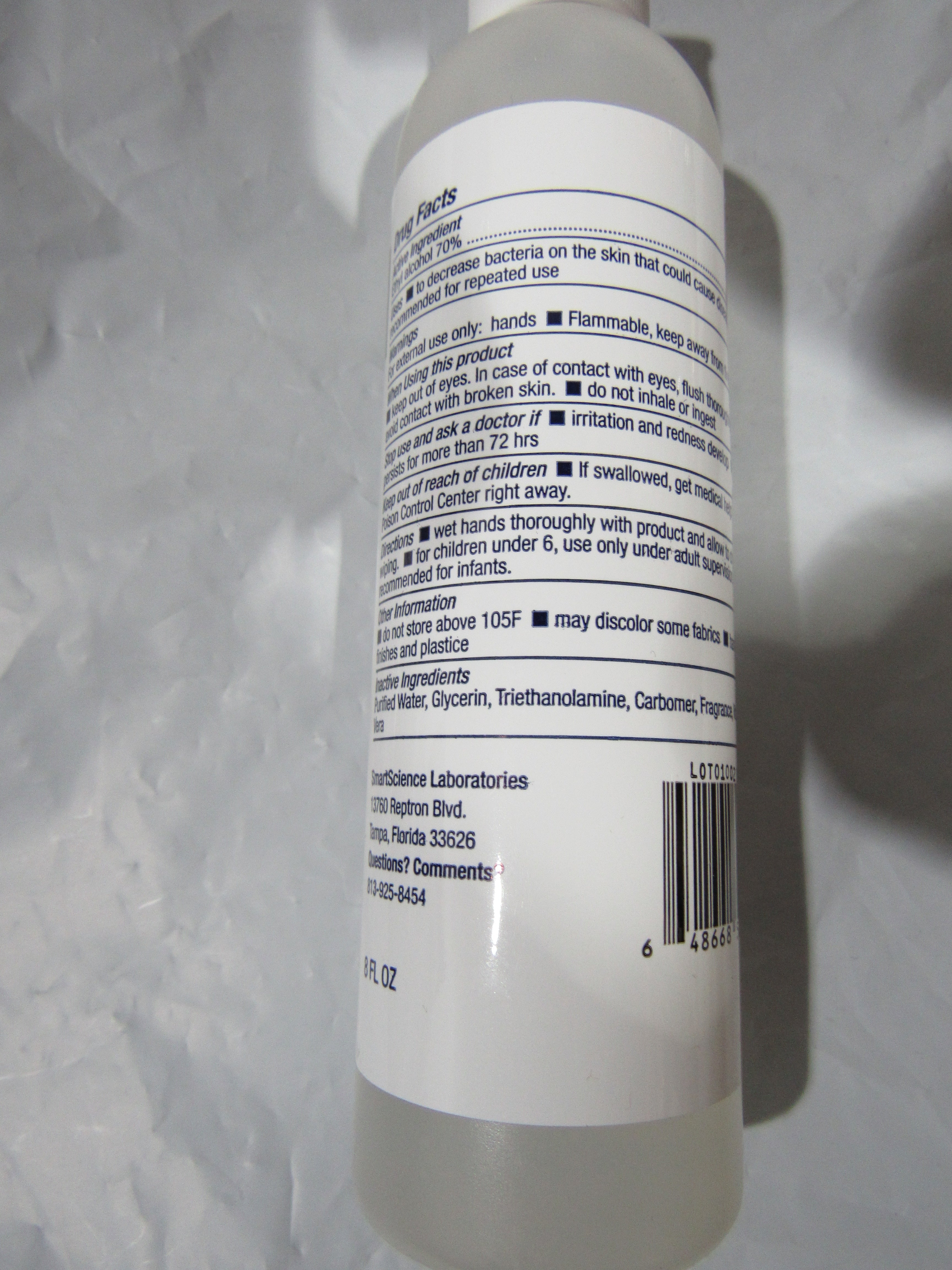 1 Bottle DermEssentials Hand Sanitizer 8.0 FL. OZ.
