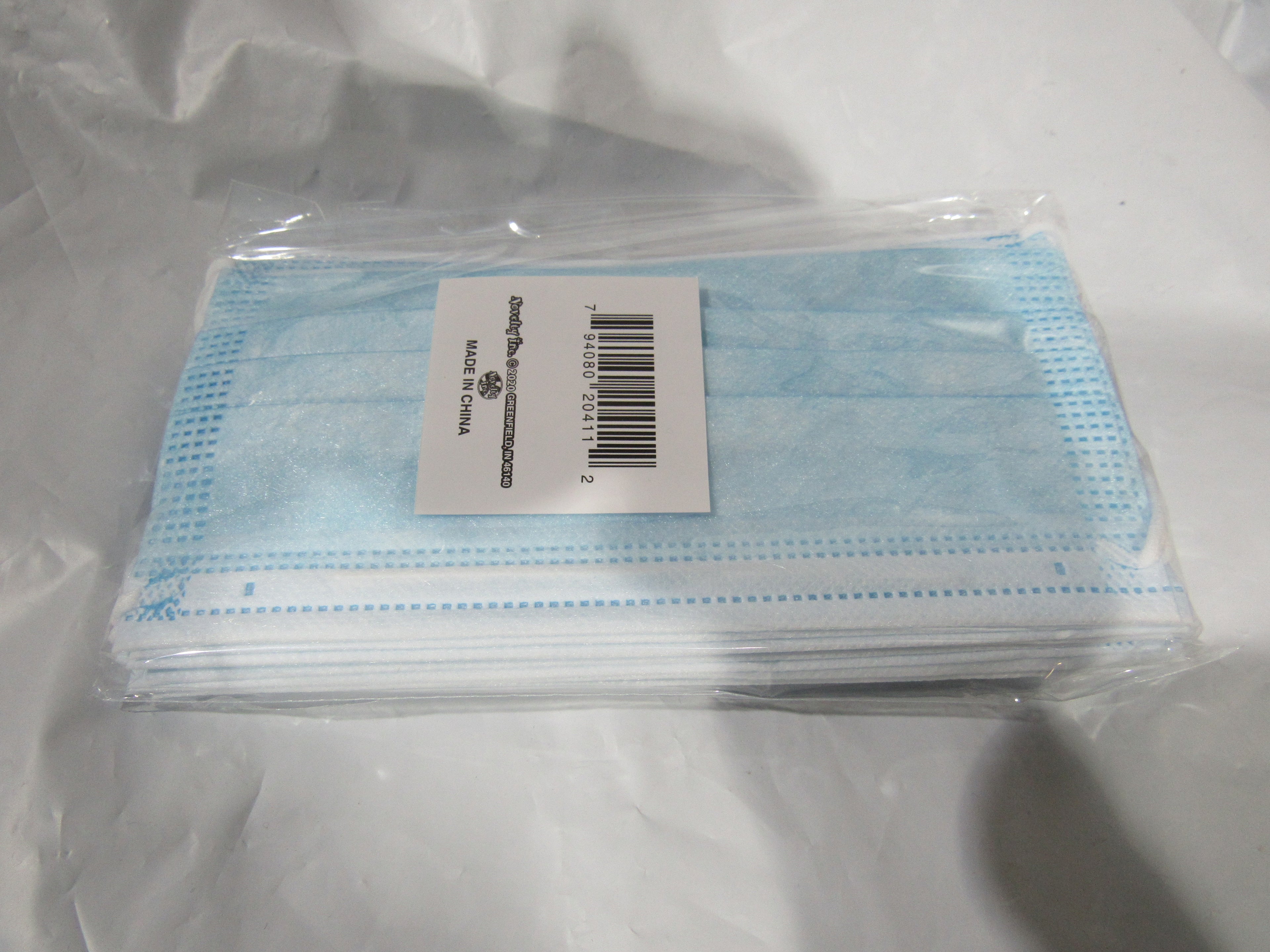 Single Use 3-Ply Face Mask Mouth Cover with Ear Loop Lot of 10
