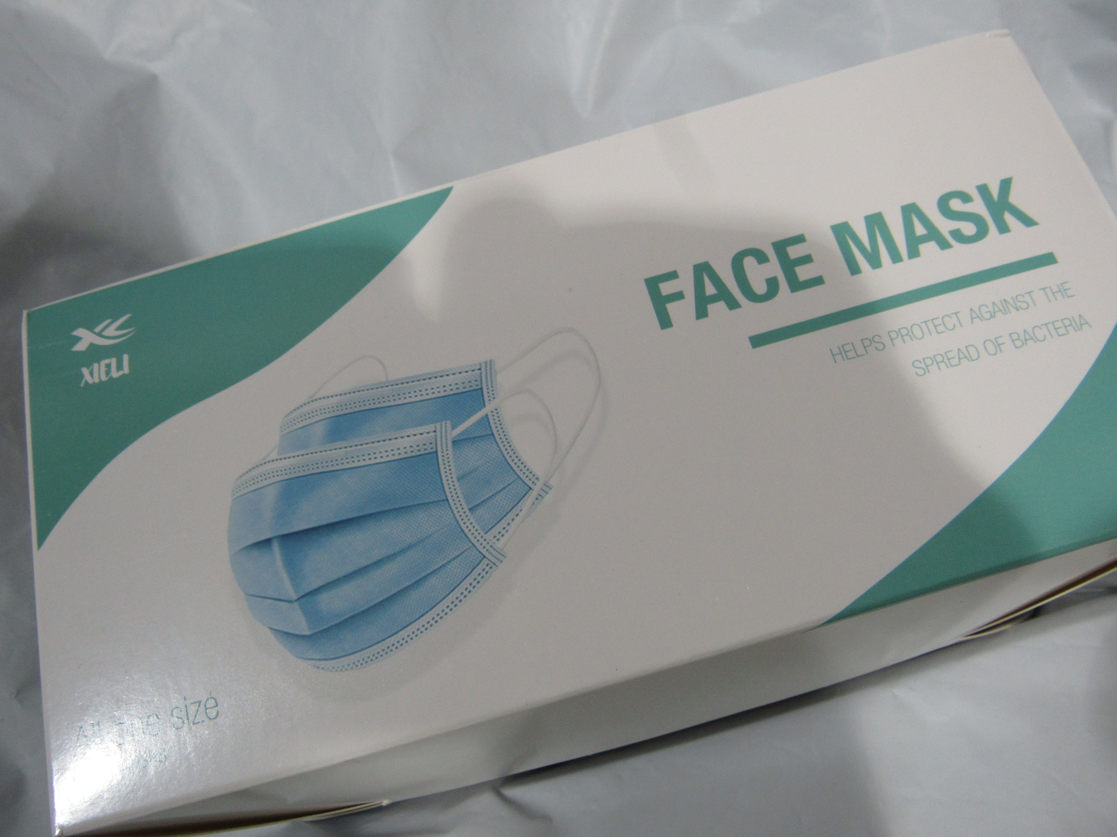 Single Use 3-Ply Face Mask Mouth Cover with Ear Loop Lot of 10
