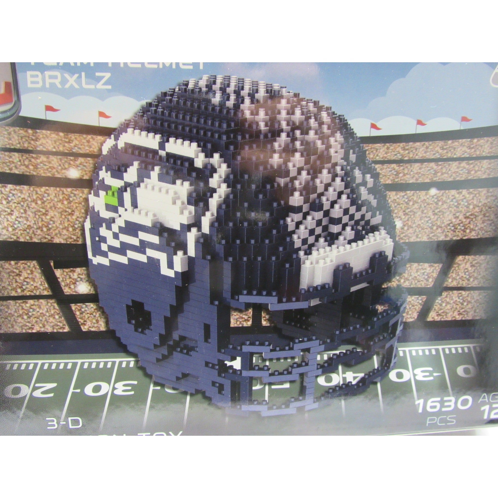 NFL Seattle Seahawks Helmet Shaped BRXLZ 3-D Puzzle 1630 Pieces
