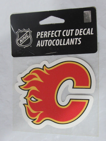 NHL Calgary Flames Logo 4"x4" Perfect Cut Decal Single WinCraft
