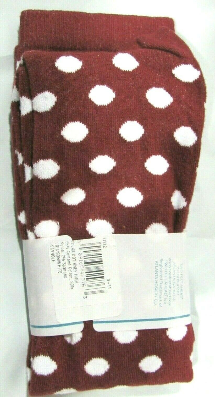 NCAA Florida State Seminoles Logo Red w/Dot Knee Socks Size 4-9 Two Feet Ahead