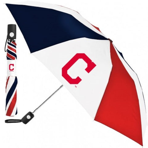 MLB Travel Umbrella Cleveland Indians "C" Logo Blue Red White by Windcraft