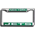 NFL New York Jets Laser Cut Chrome License Plate Frame
