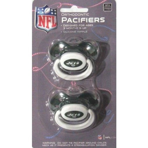 NFL Pacifiers Set of 2 Solid Color Shield w/ Holes on Card by baby fanatic