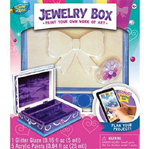 MasterPieces Works of Ahhh... Jewelry Box (Bow) Wood Paint Kit 21636