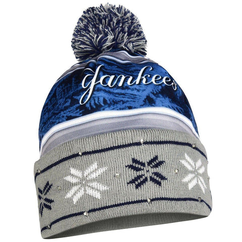 MLB New York Yankees Wordmark Light Up Printed Beanie Hat