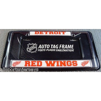 NHL Detroit Red Wings Chrome License Plate Frame Thick Letters