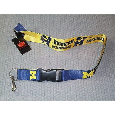 NCAA MICHIGAN WOLVERINES Reversible Lanyard Keychain by AMINCO