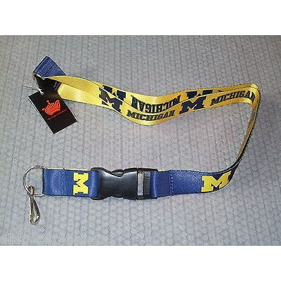 NCAA Michigan Wolverines Reversible Lanyard Keychain by AMINCO