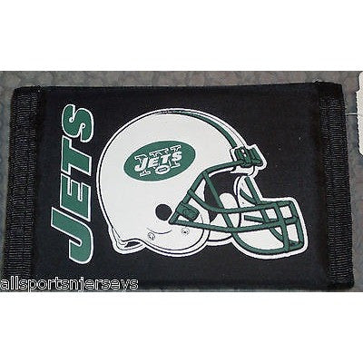 NFL New York Jets Tri-fold Nylon Wallet with Printed Logo