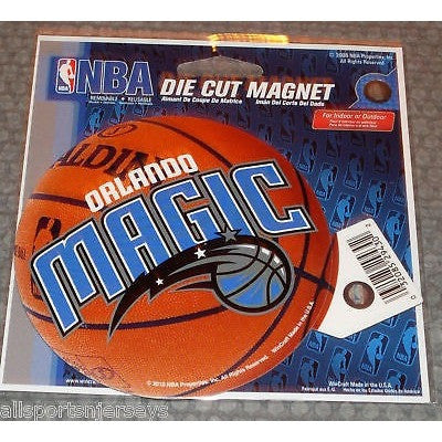 NBA Orlando Magic Logo on Basketball 4 inch Auto Magnet by WinCraft