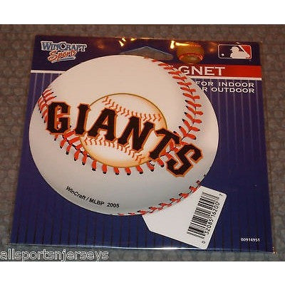 MLB San Francisco Giants Logo on Baseball 4 inch Auto Magnet by WinCraft