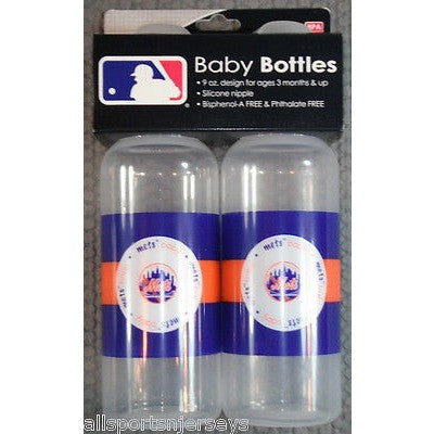 MLB New York Mets 9 fl oz Baby Bottle 2 Pack by baby fanatic