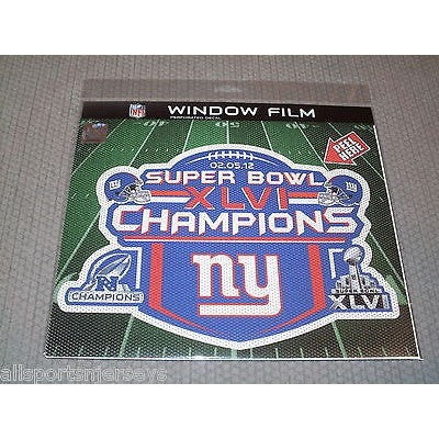 NFL Super Bowl XLVI Champs Die-Cut Window Film Approx. 12" by Fremont Die