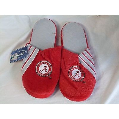 NWT NCAA STRIPE LOGO SLIDE SLIPPERS - ALABAMA CRIMSON TIDE - SMALL