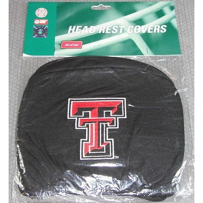 NCAA Texas Tech Red Raiders Headrest Cover Embroidered Logo Set of 2 by Team ProMark