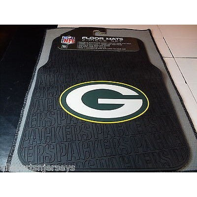 NFL Green Bay packers Car Truck Front Rubber Floor Mats Set by The Northwest Co.