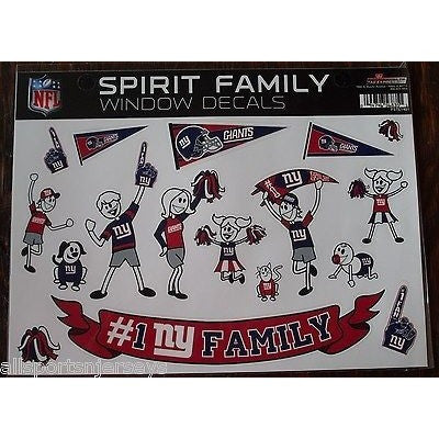 NFL New York Giants Spirit Family Decals Set of 17 by Rico Industries