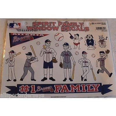 MLB Atlanta Braves Spirit Family Decals Set of 17 by Rico Industries