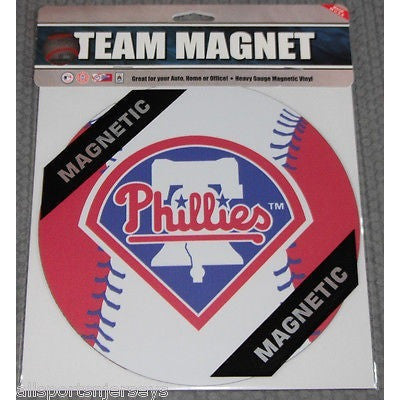 MLB Philadelphia Phillies 8 Inch Auto Magnet 2-tone Ball by Fremont Die