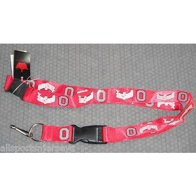 NCAA OHIO STATE BUCKEYES Red Lanyard Detachable Buckle 23" L 3/4" W by Aminco