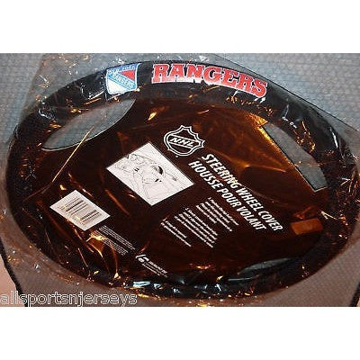 NHL New York Rangers Poly-Suede on Mesh Steering Wheel Cover by Fremont Die