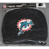 NFL Miami Dolphins Headrest Cover Embroidered Old Logo Set of 2 by Team ProMark
