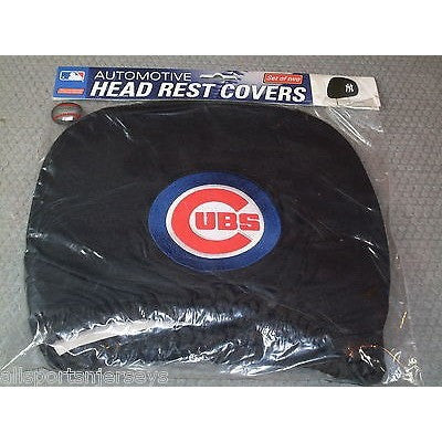 MLB Chicago Cubs Headrest Cover Embroidered Logo Set of 2 by Team ProMark