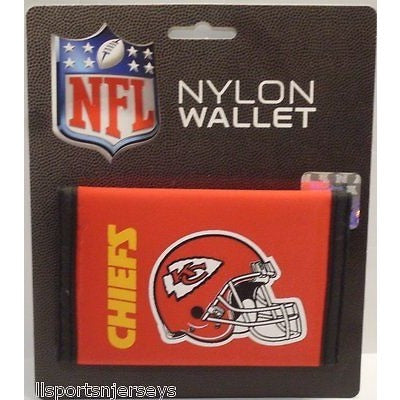 NFL Kansas City Chiefs Tri-fold Nylon Wallet with Printed Helmet